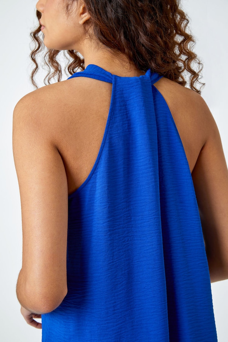 Roman Blue Plain Twist Detail Trapeze Maxi Dress - Image 5 of 5