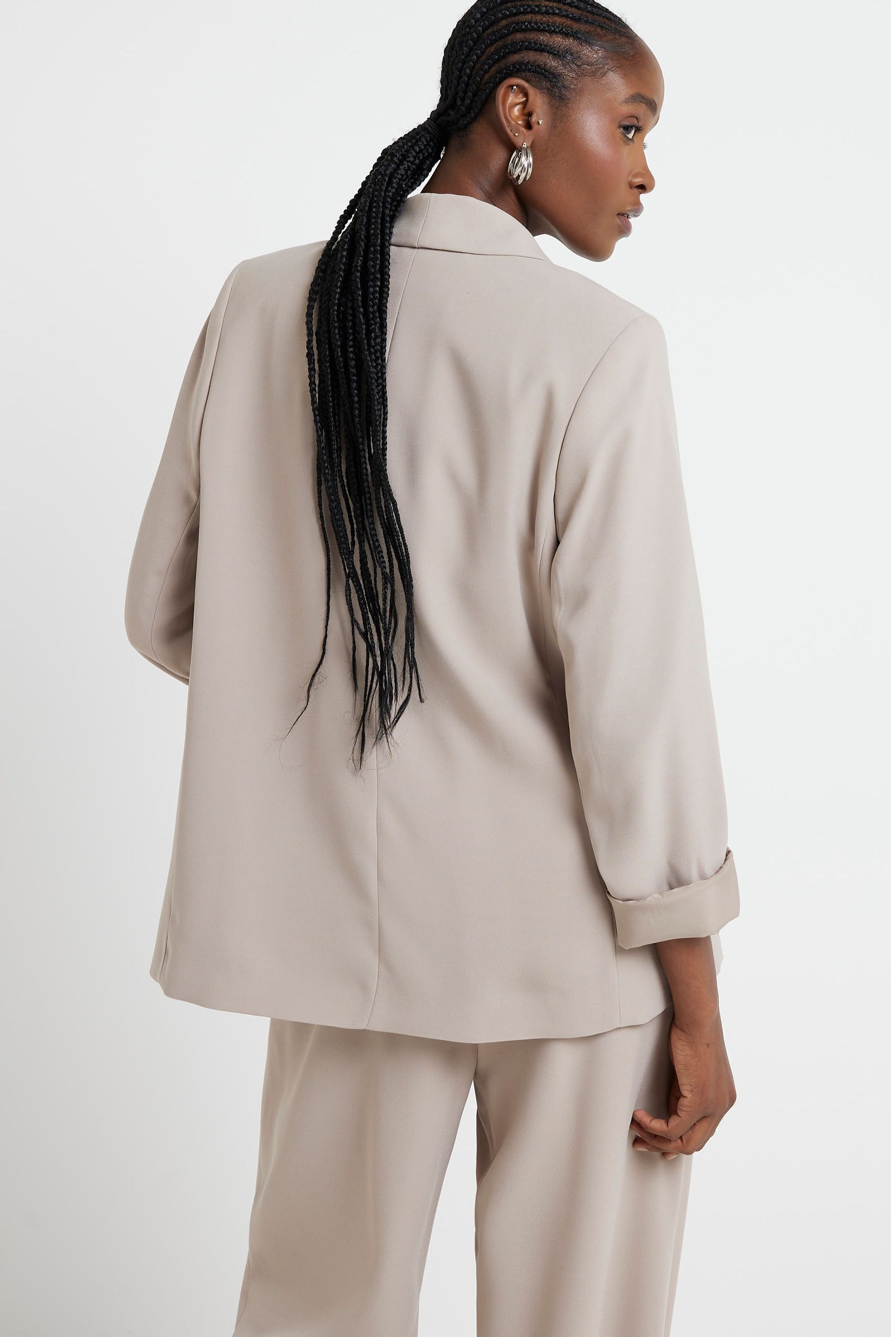 Beige blazer river island deals