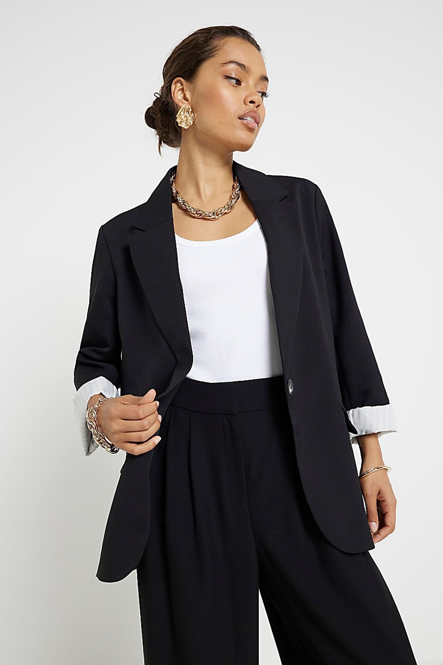 Petite blazer river island hotsell
