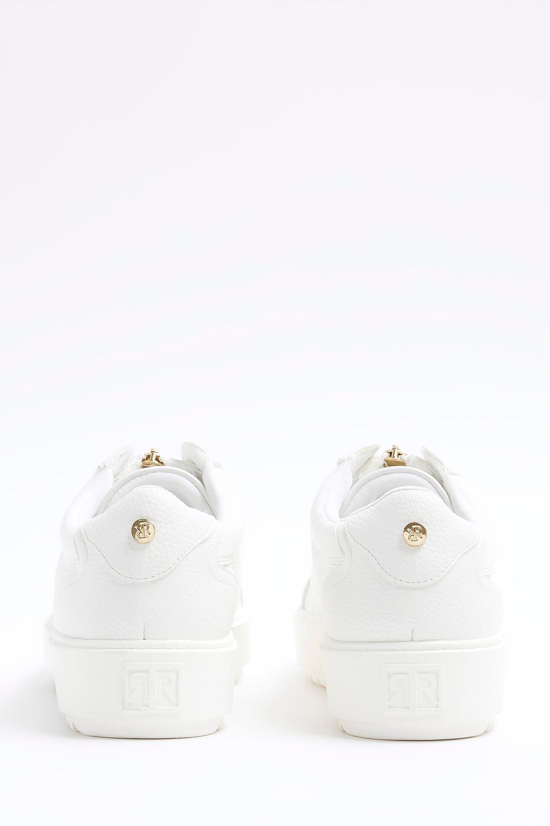 River Island White Plain Wide Fit Slip on Trainers - Image 3 of 4