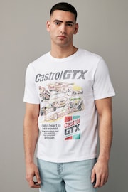 Castrol White 100% Cotton License T-Shirt - Image 4 of 7