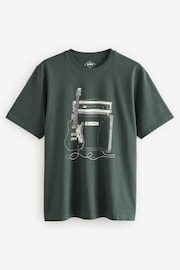 Blue/Grey/Green Music Graphic Band T-Shirt 3 Pack - Image 9 of 12