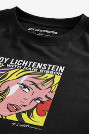 Black Roy Lichtenstein Artist Licence 100% Cotton T-Shirt - Image 7 of 8