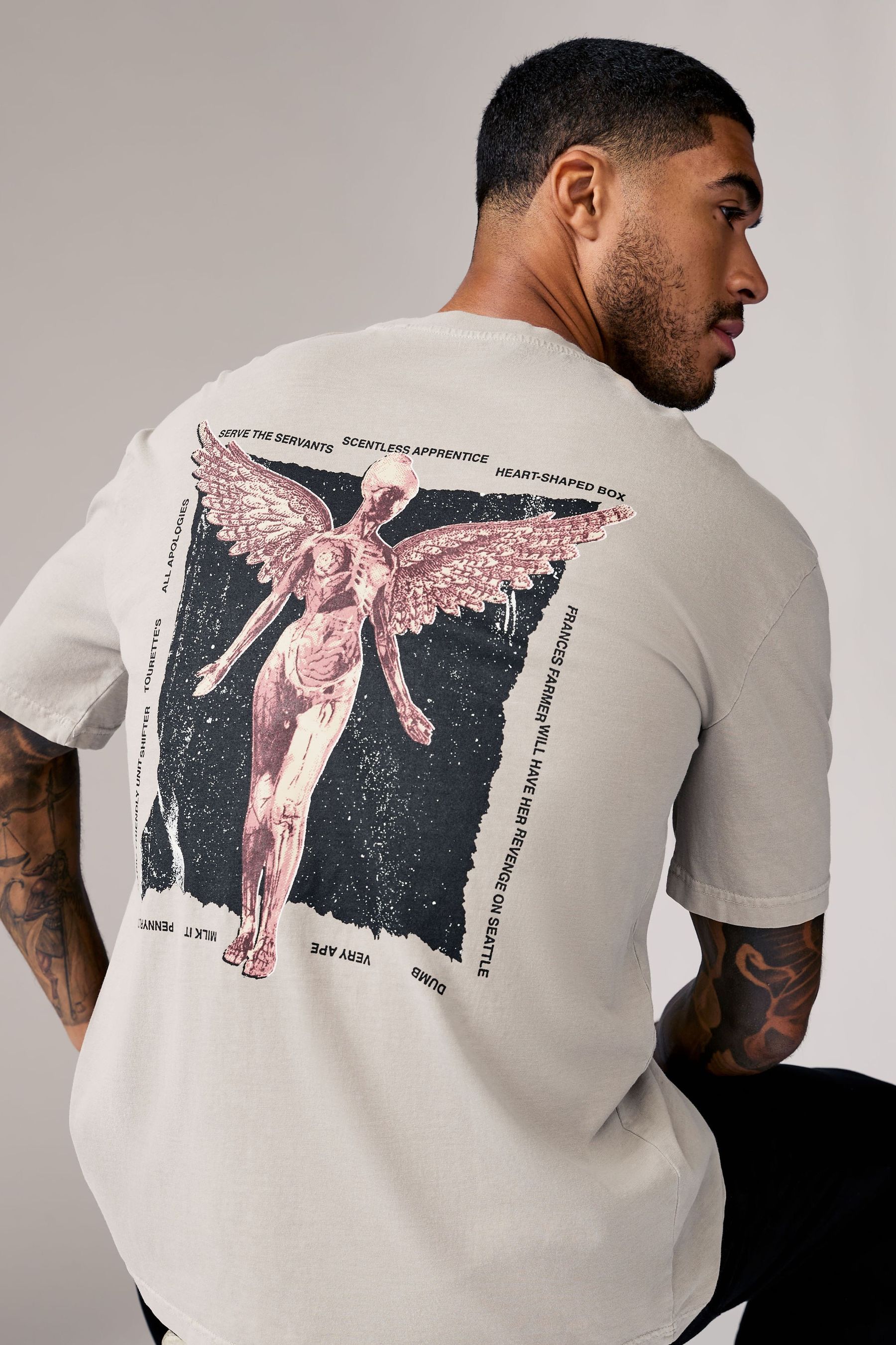 Buy Stone Nirvana Regular Fit Band Graphic 100 Cotton T Shirt from the Next UK online shop