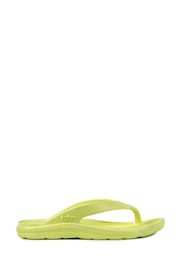 Totes Green Ladies Solbounce Toe Post Flip Flops Sandals - Image 2 of 5