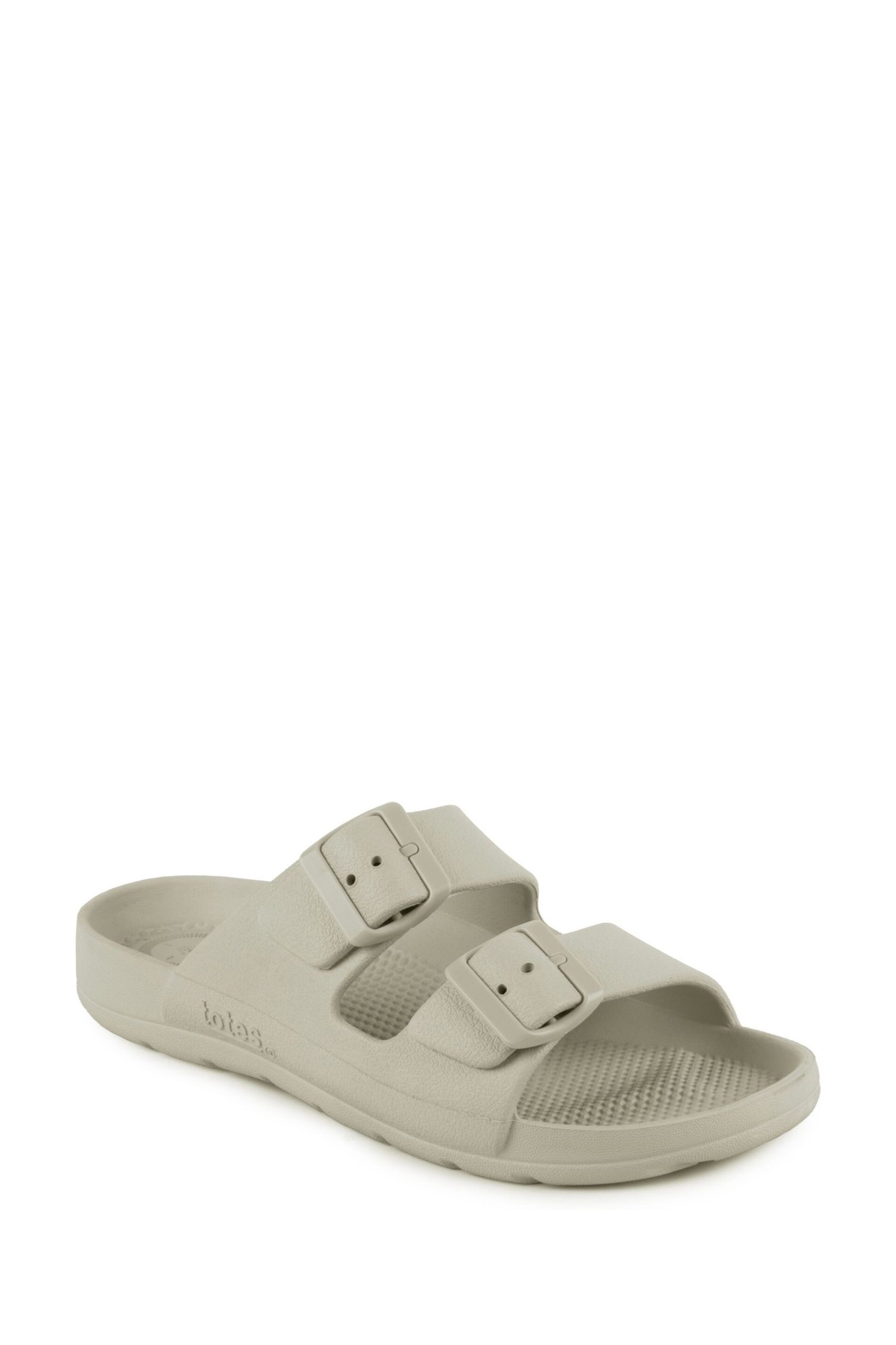 Totes Nude Solbounce Ladies Adjustable Double Buckle Slides - Image 3 of 5