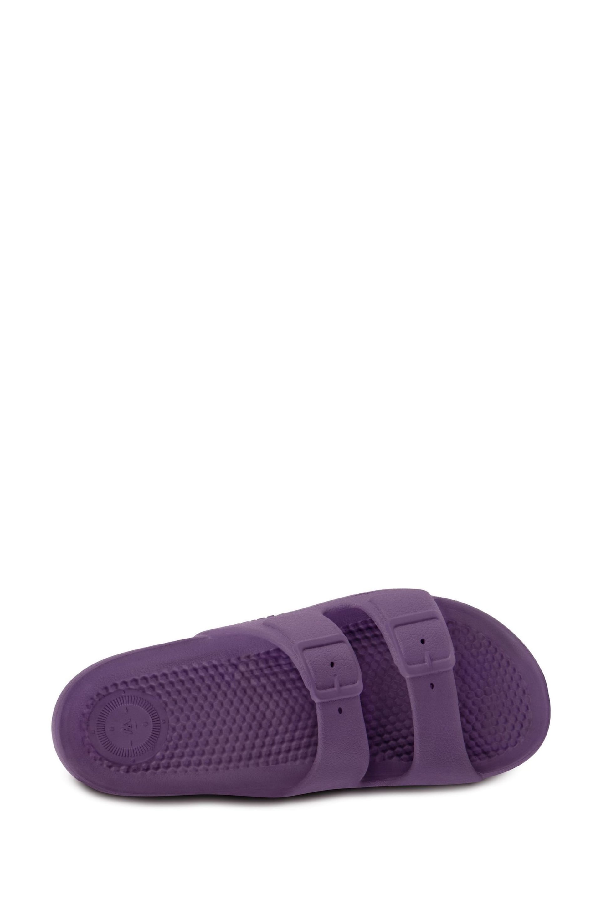 Totes Purple Kids Solbounce Moulded Double Buckle Slides - Image 3 of 5