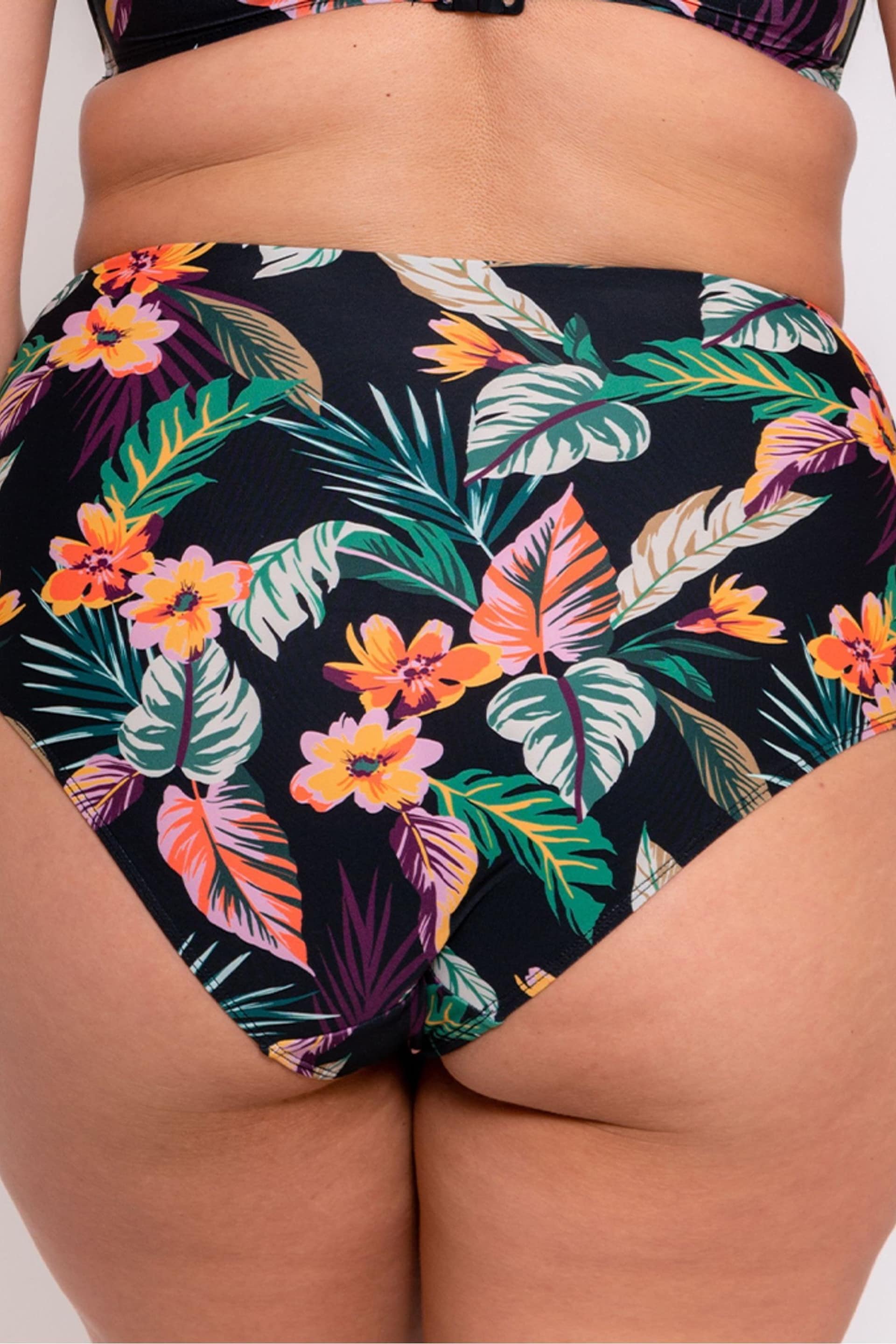 Curvy Kate Cuba Libre High Waist Black Bikini Bottoms - Image 3 of 4