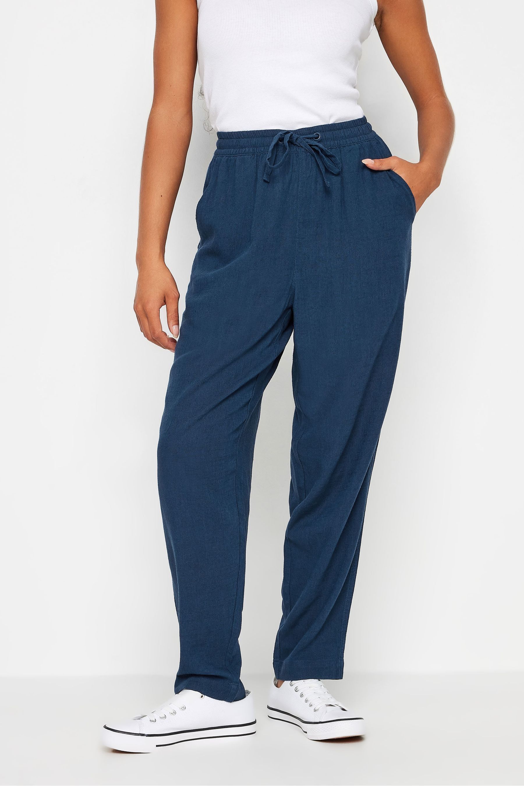 Navy petite joggers outlet