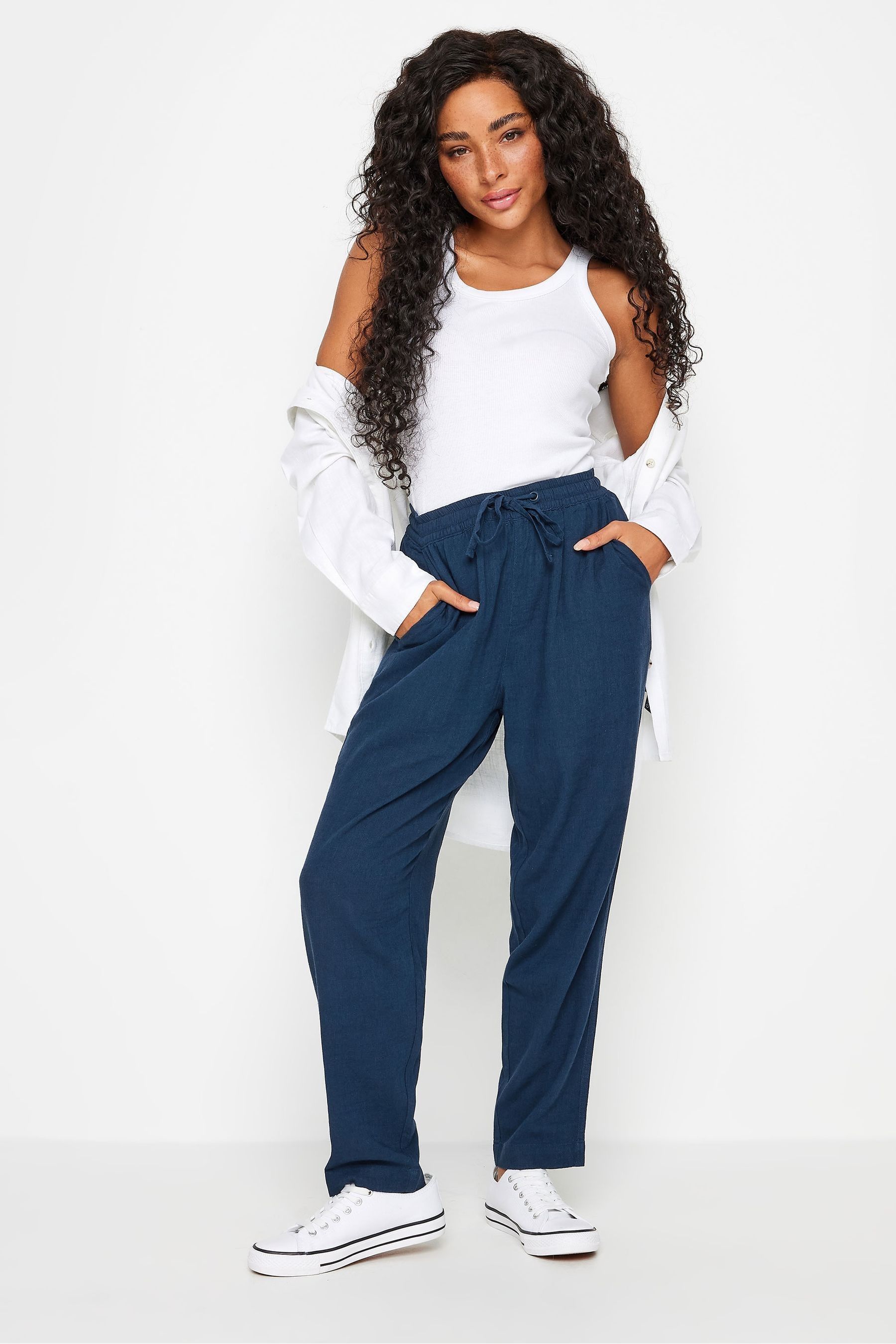 Linen joggers sales