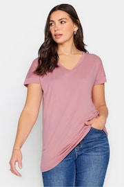 Long Tall Sally Pink PREMIUM V-Neck T-Shirt - Image 1 of 4