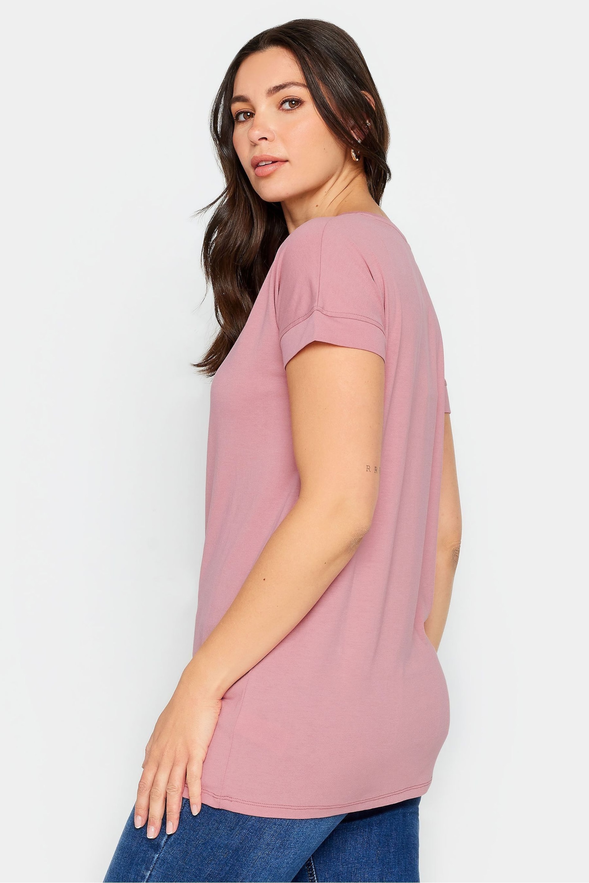 Long Tall Sally Pink PREMIUM V-Neck T-Shirt - Image 2 of 4