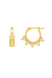Estella Bartlett Gold Cubic Zirconia Spike Hoop Earrings - Image 1 of 3