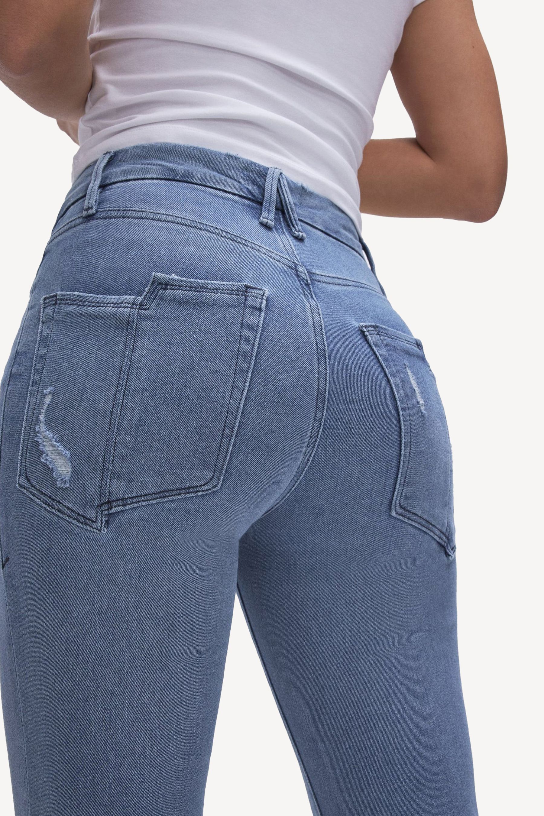 Buy Good American Straight Split Pocket 100 Cotton Jeans Next Ukraine