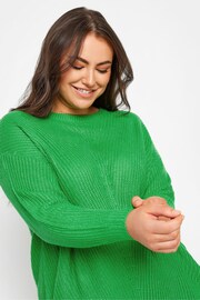 Yours Curve Green Essential Jumper - Image 4 of 4