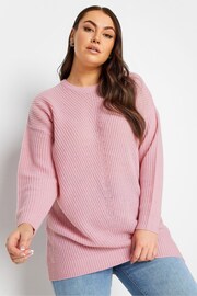 Yours Curve Pink Essential Jumper - Image 1 of 4