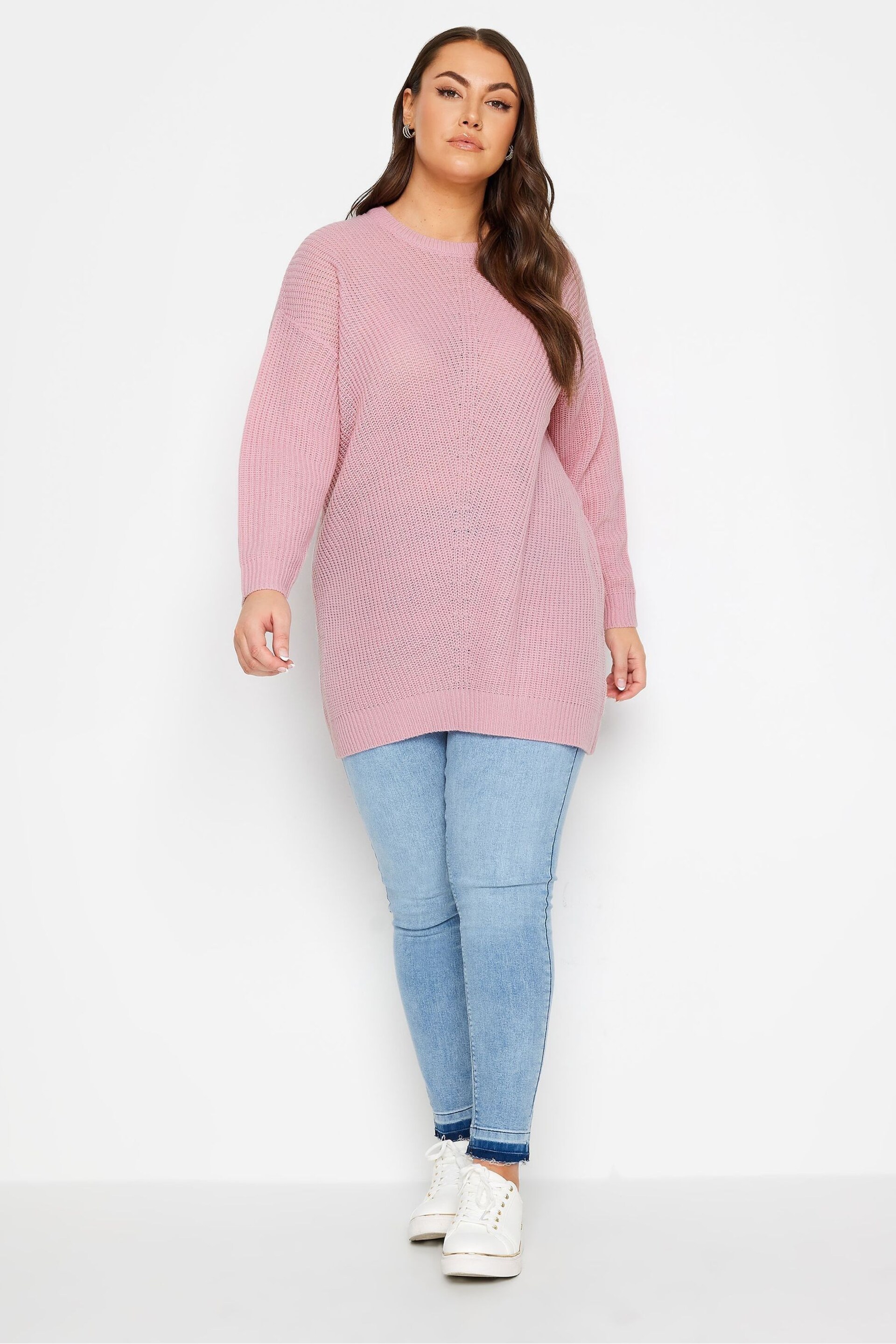 Yours Curve Pink Essential Jumper - Image 2 of 4