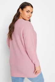 Yours Curve Pink Essential Jumper - Image 3 of 4