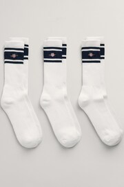 GANT White Shield Logo Sport Socks 3-Pack - Image 1 of 1