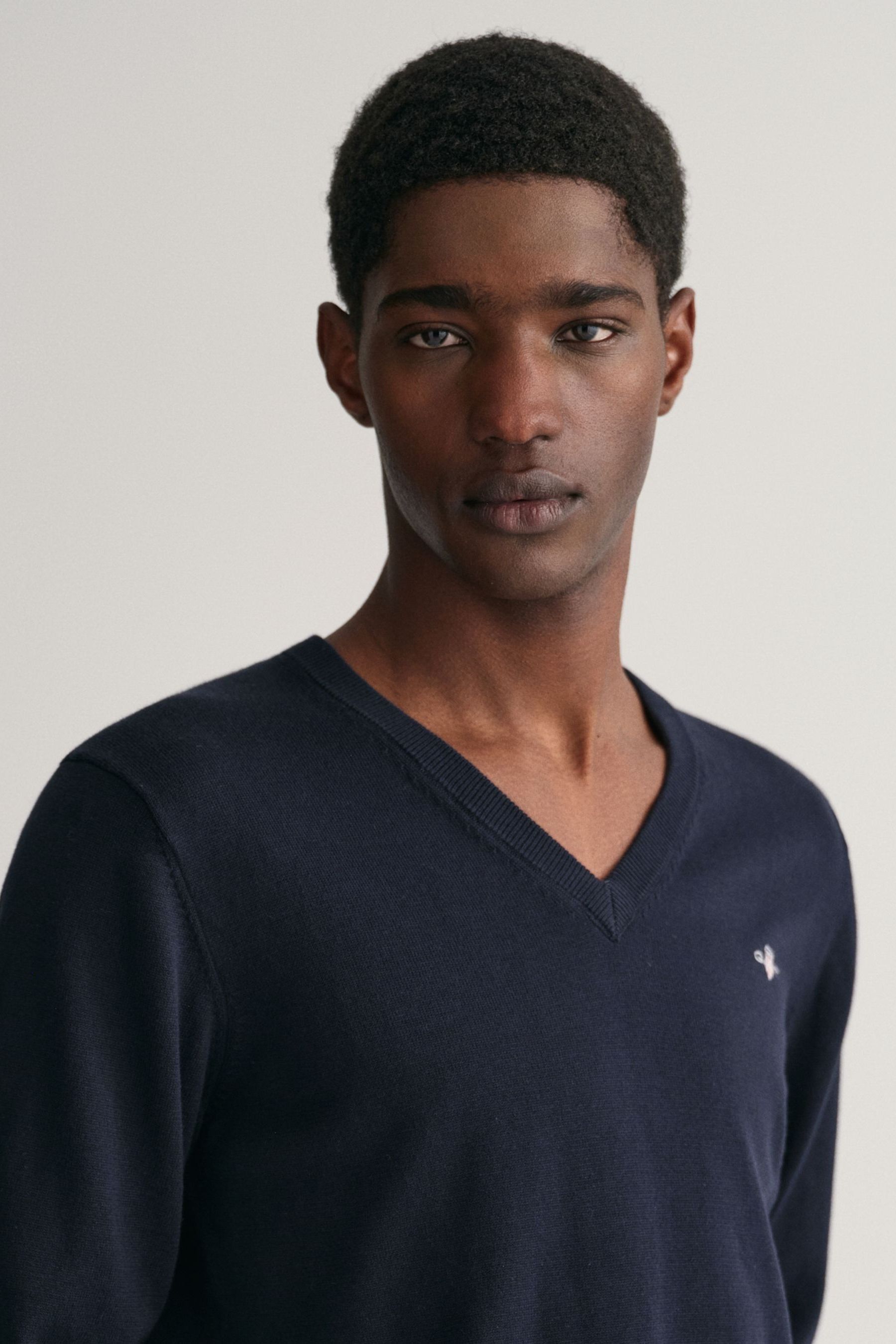 Buy GANT Blue Classic 100 Cotton V Neck Jumper from Next Canada