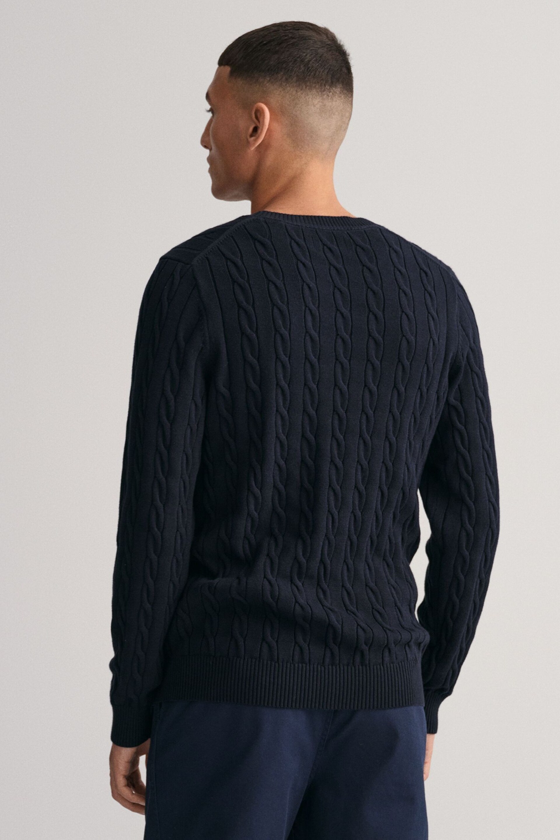 GANT Cotton Cable Crew Neck Jumper - Image 2 of 8