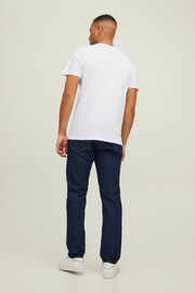 JACK & JONES Blue 3 Pack Short Sleeve Printed T-Shirts - Image 3 of 10