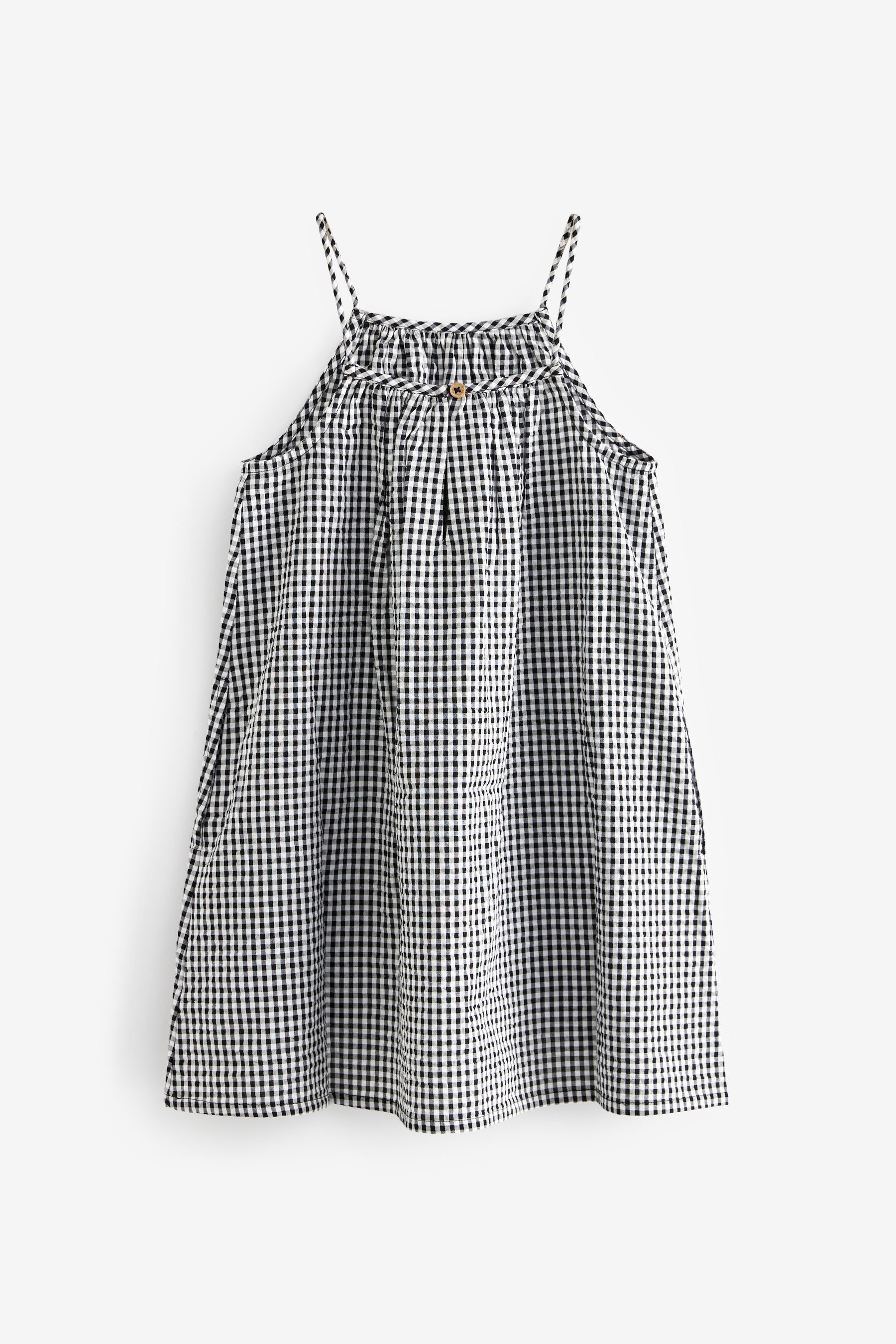 Strappy gingham dress online