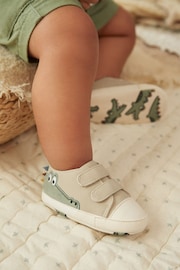 Neutral Crocodile Two Strap Baby Trainers (0-24mths) - Image 3 of 6