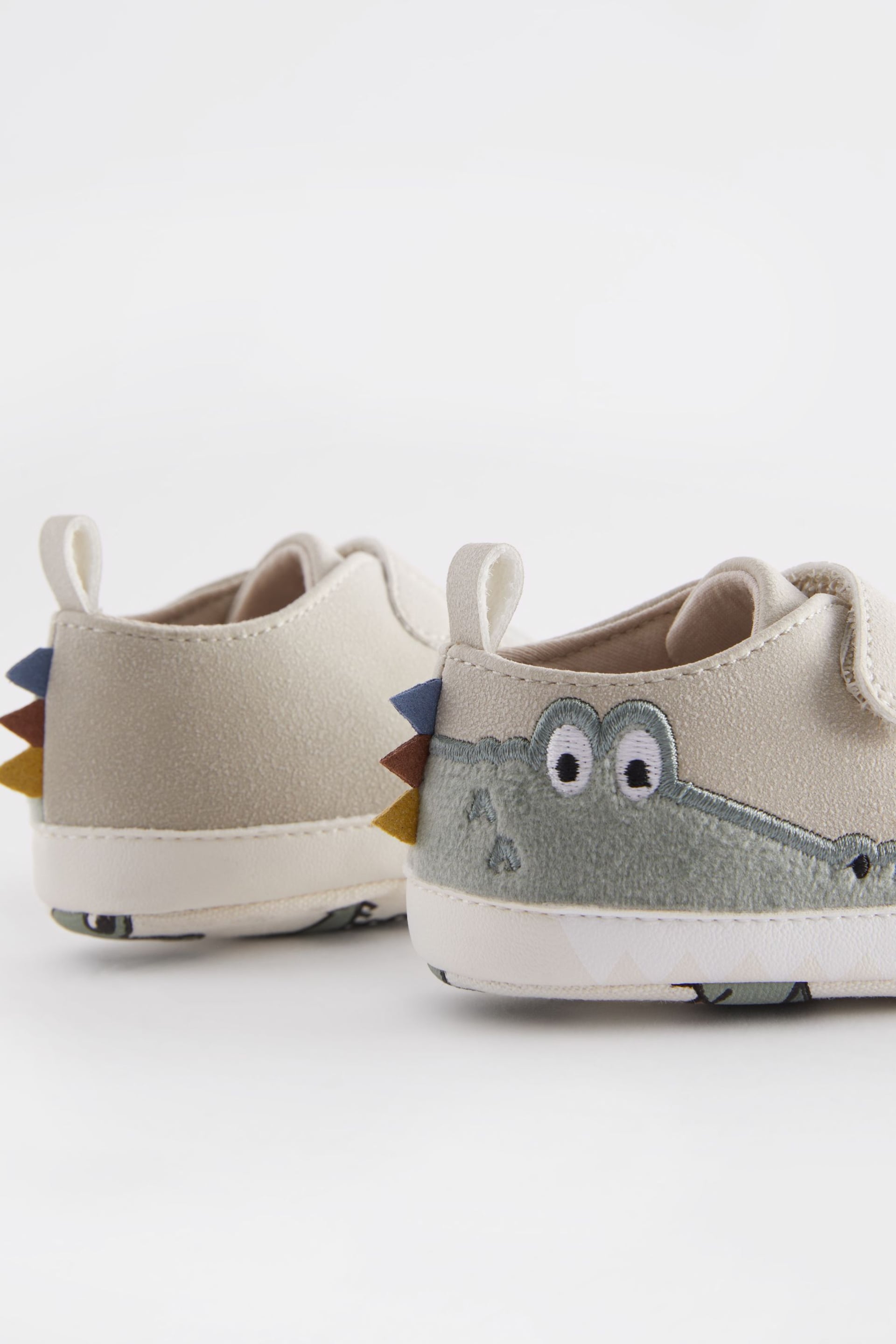 Neutral Crocodile Two Strap Baby Trainers (0-24mths) - Image 6 of 6