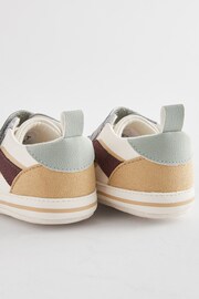 Rust Brown/Mineral Blue Touch Fastening Elastic Lace Baby Trainers (0-24mths) - Image 4 of 5