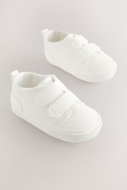 White Two Strap Baby Trainers (0-24mths) - Image 1 of 6