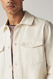 Fred Perry Ecru White Bedford Cord Overshirt - Image 4 of 6