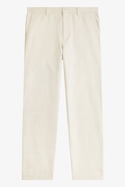 Fred Perry Straight Fit Bedford Cord Ecru White Trousers - Image 6 of 7