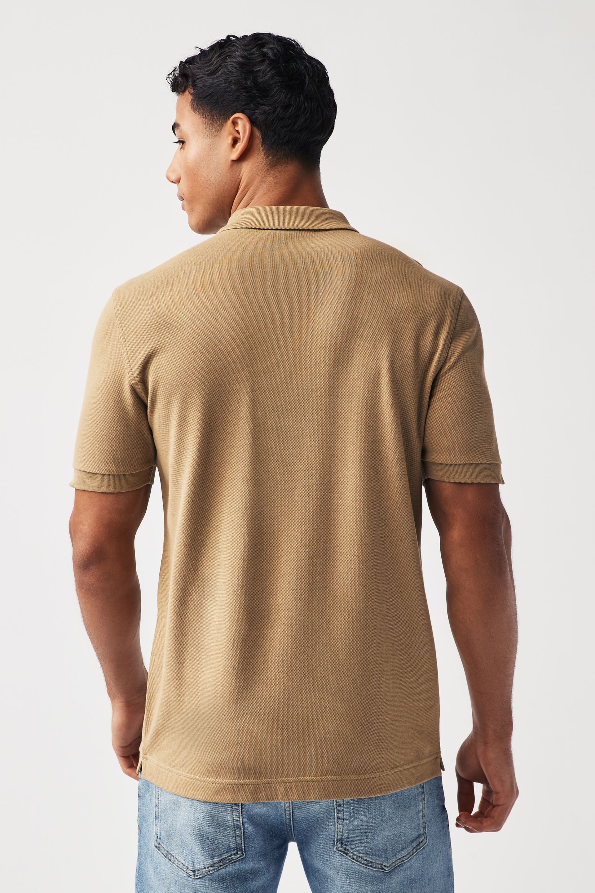 Fred Perry Stone Zip Neck Polo Shirt - Image 2 of 5