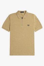 Fred Perry Stone Zip Neck Polo Shirt - Image 4 of 5