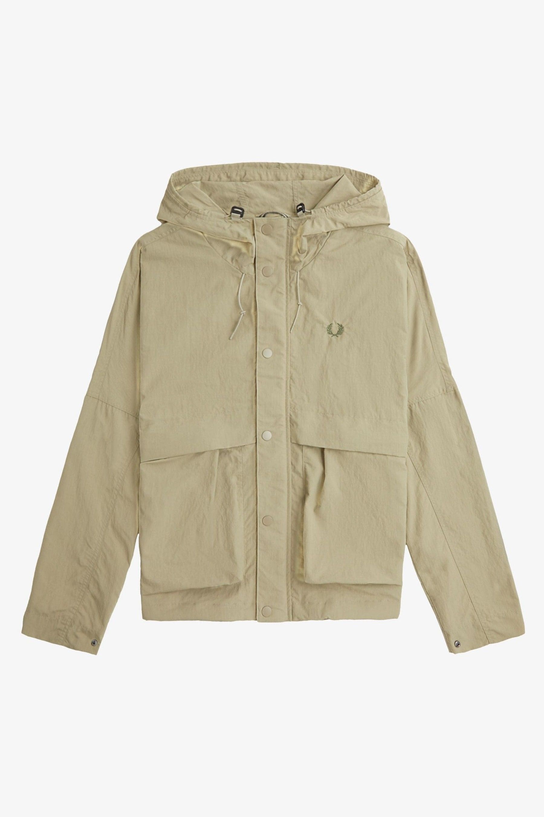 Buy Fred Perry Stone Cropped Hooded Parka Jacket from Next Luxembourg