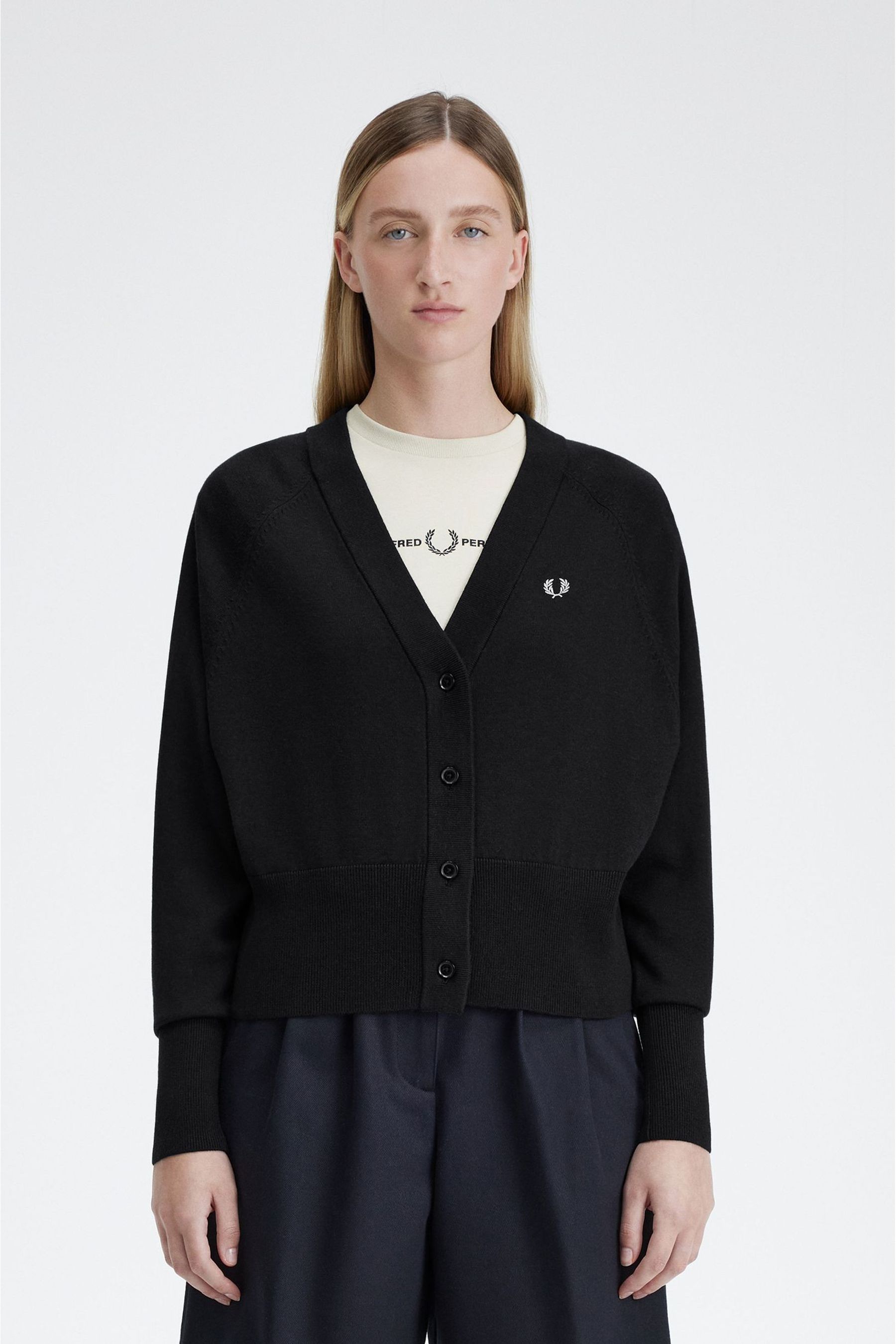 Buy Fred Perry Black Cardigan from Next Luxembourg