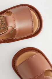 Tan Brown Leather Baby Sandals (0-24mths) - Image 6 of 6