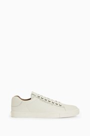 AllSaints White Brody Leather Low Top Trainers - Image 1 of 7