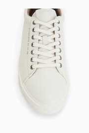 AllSaints White Brody Leather Low Top Trainers - Image 4 of 7