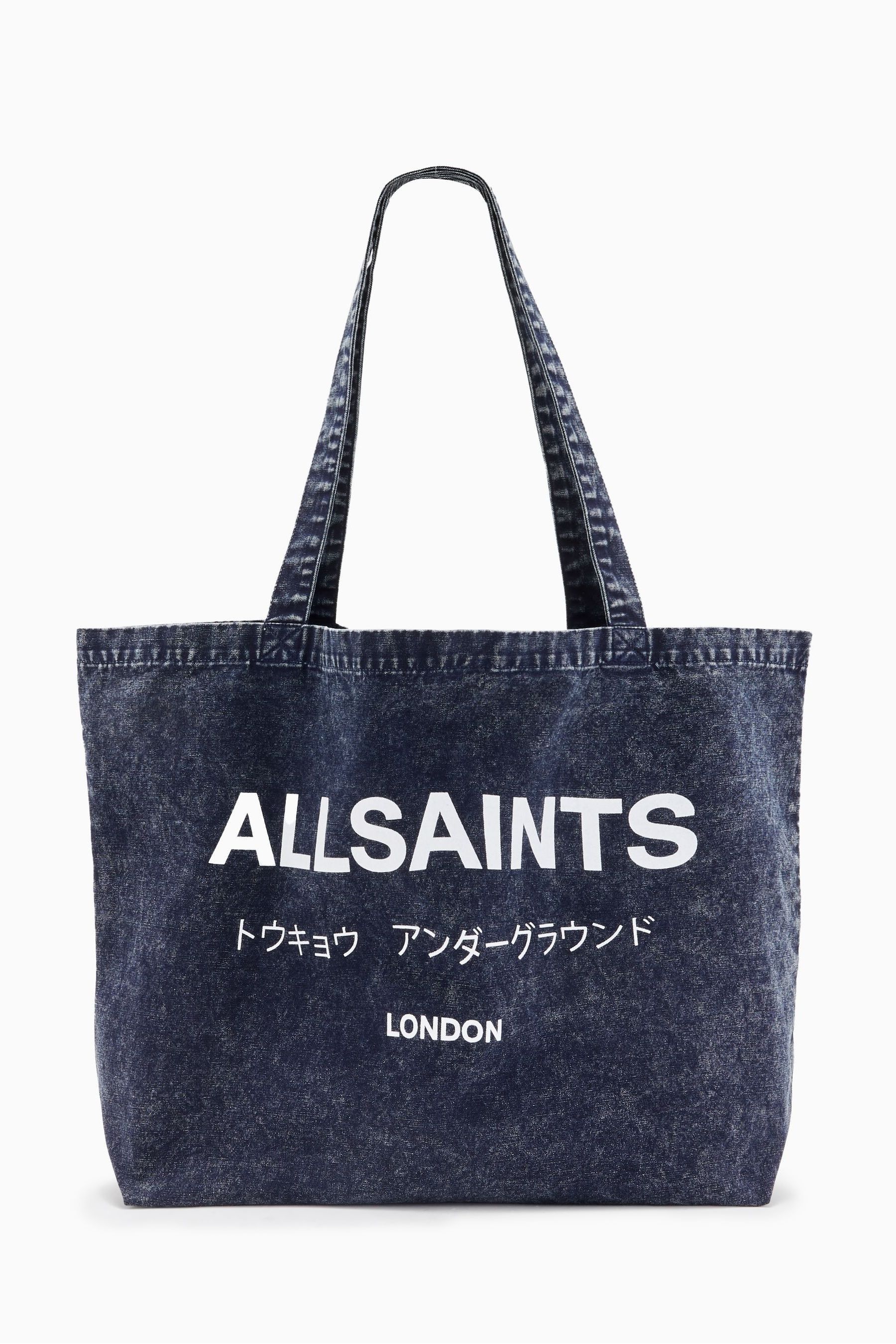 Buy AllSaints Blue 100 Cotton Underground Aci Tote Bag from the Next UK online shop