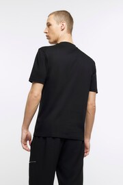 River Island Black RI Studio Heavyweight Slim Fit T-Shirt - Image 2 of 6