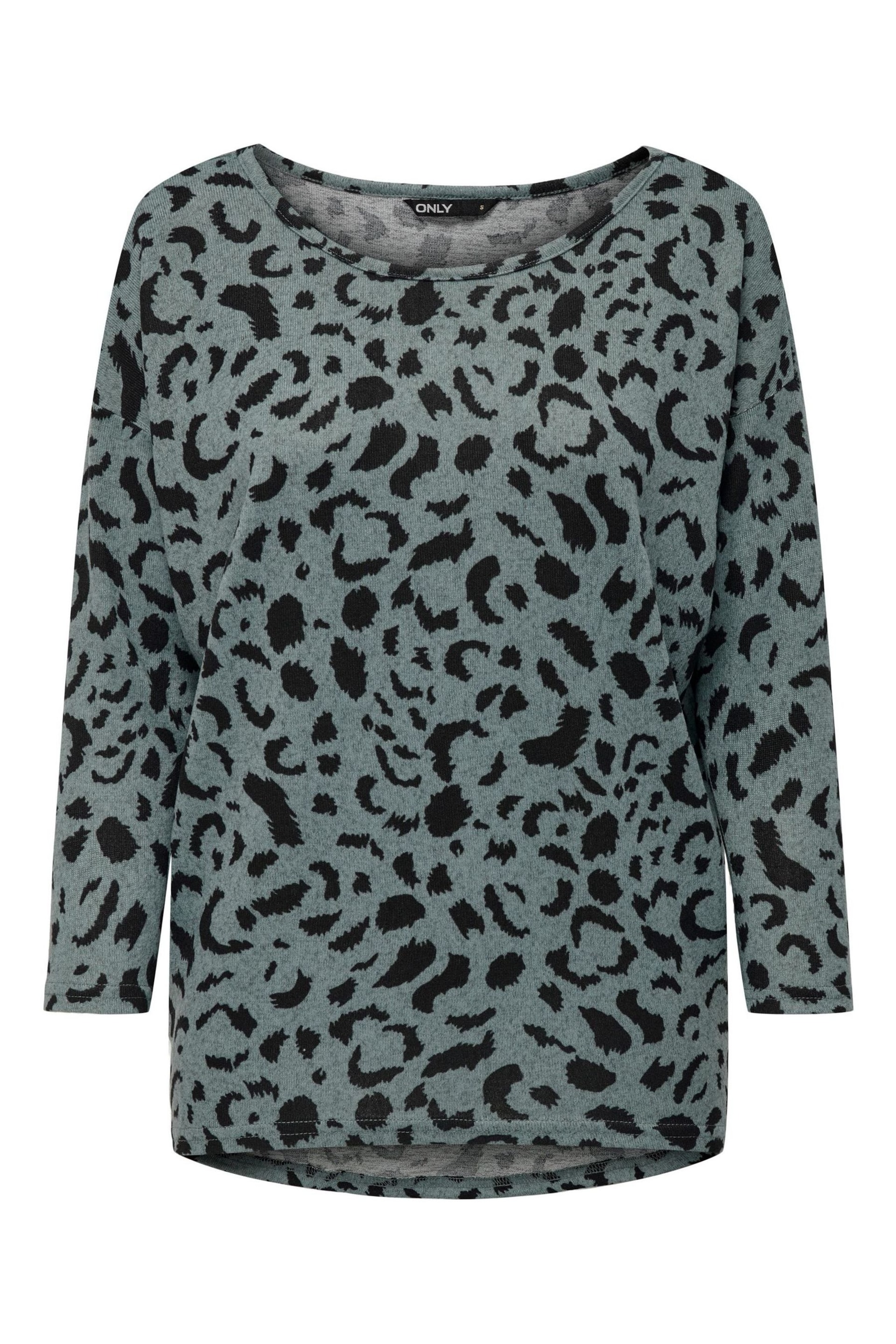 ONLY Green Lightweight Knit Printed Jumper - Image 5 of 5