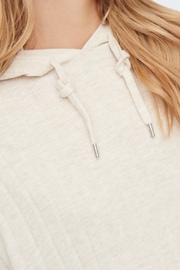 ONLY Cream Knitted Hooded Cosy Lounge Jumper Dress - Image 4 of 6