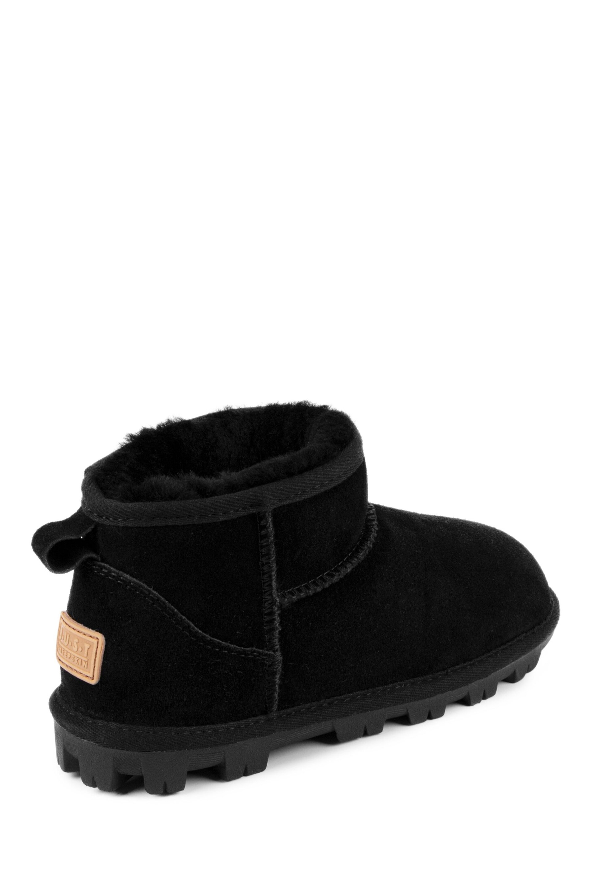 Just Sheepskin™ Black Ladies Mini Grace Sheepskin Boots - Image 4 of 5