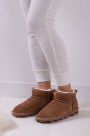 Just Sheepskin™ Brown Ladies Mini Grace Sheepskin Boots - Image 1 of 5