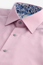 Light Pink Regular Fit Trimmed Easy Care Double Cuff Shirt - Image 10 of 10