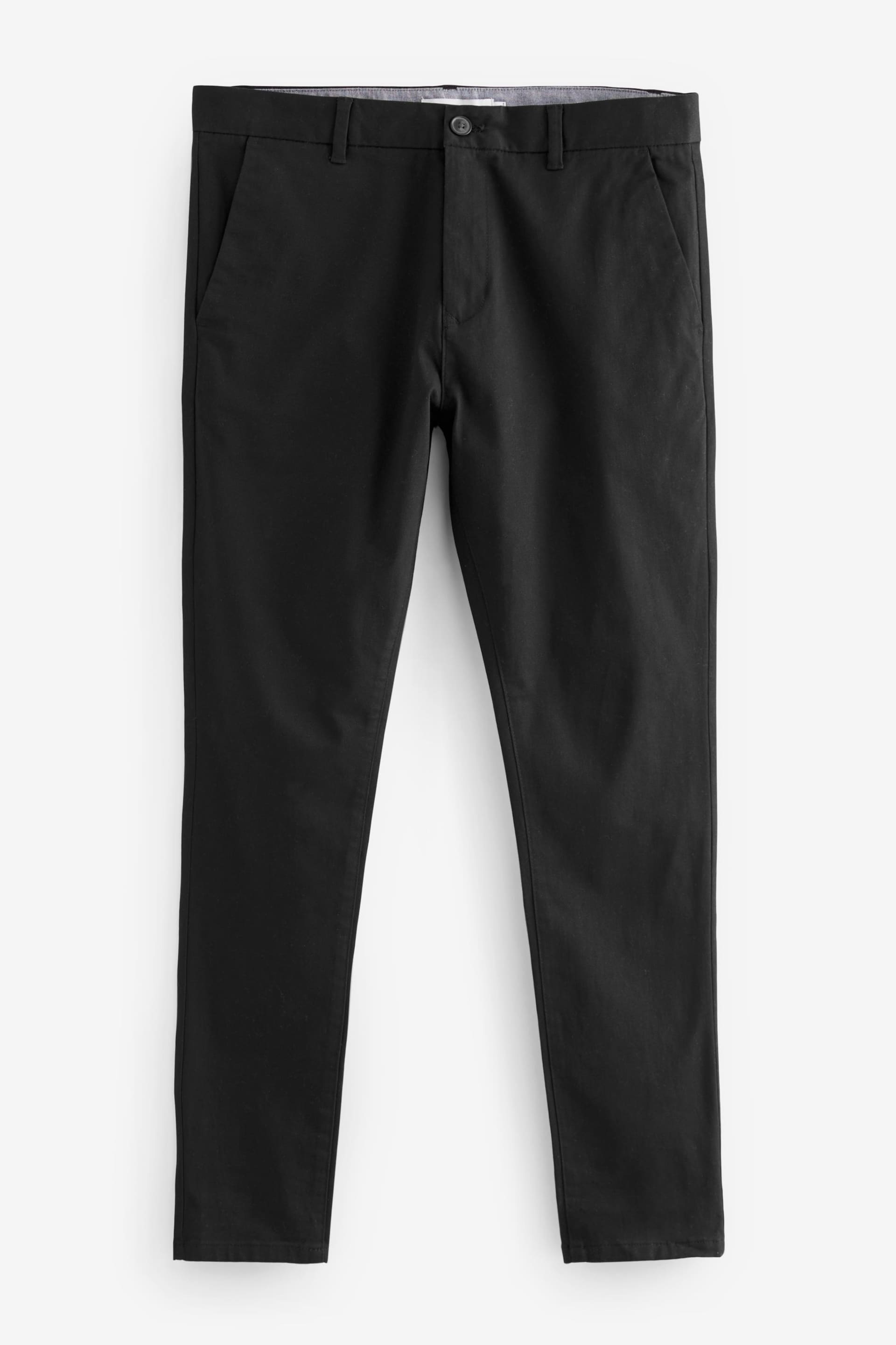 Black Skinny Stretch Chino Trousers 2 Pack - Image 8 of 9
