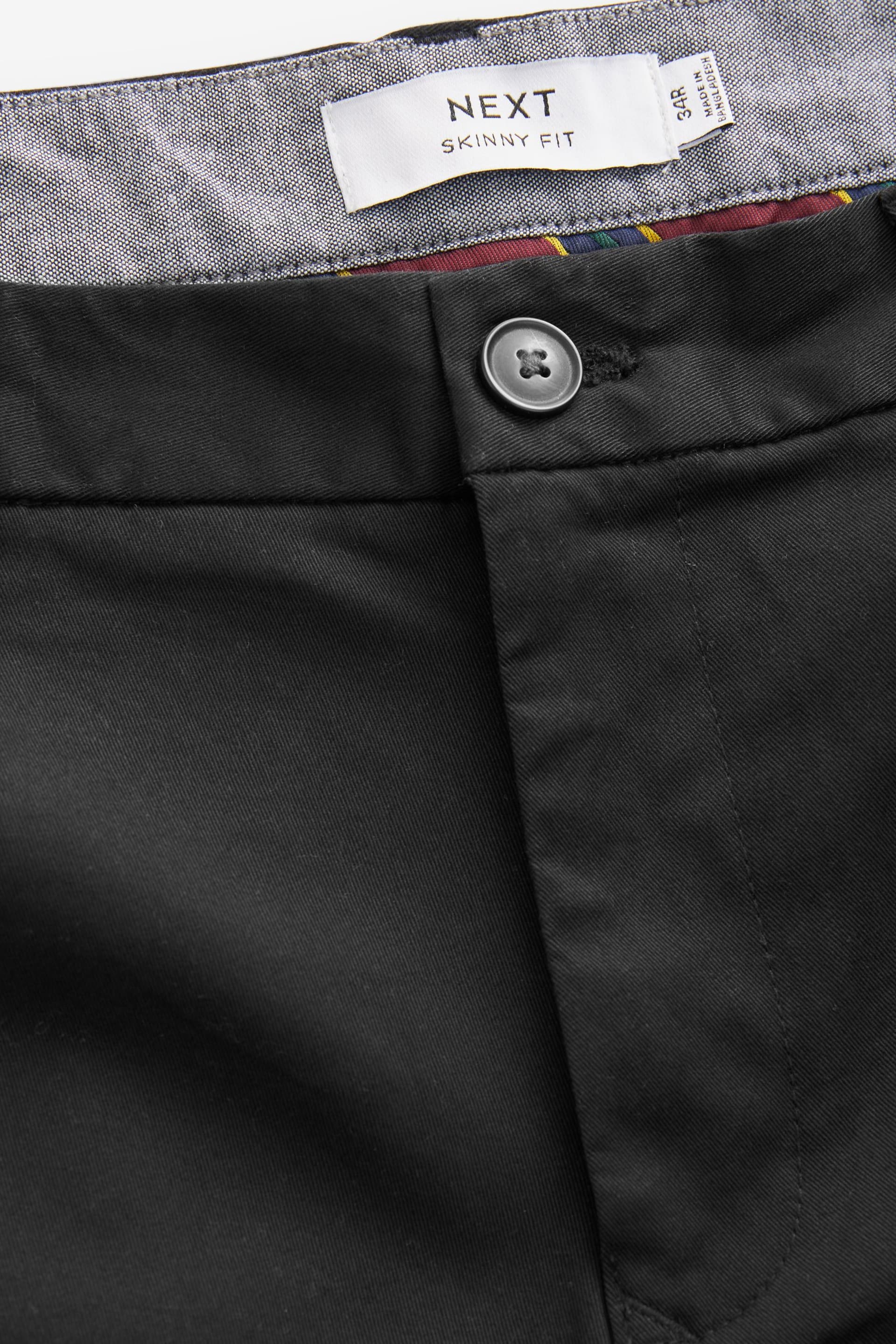 Black Skinny Stretch Chino Trousers 2 Pack - Image 9 of 9