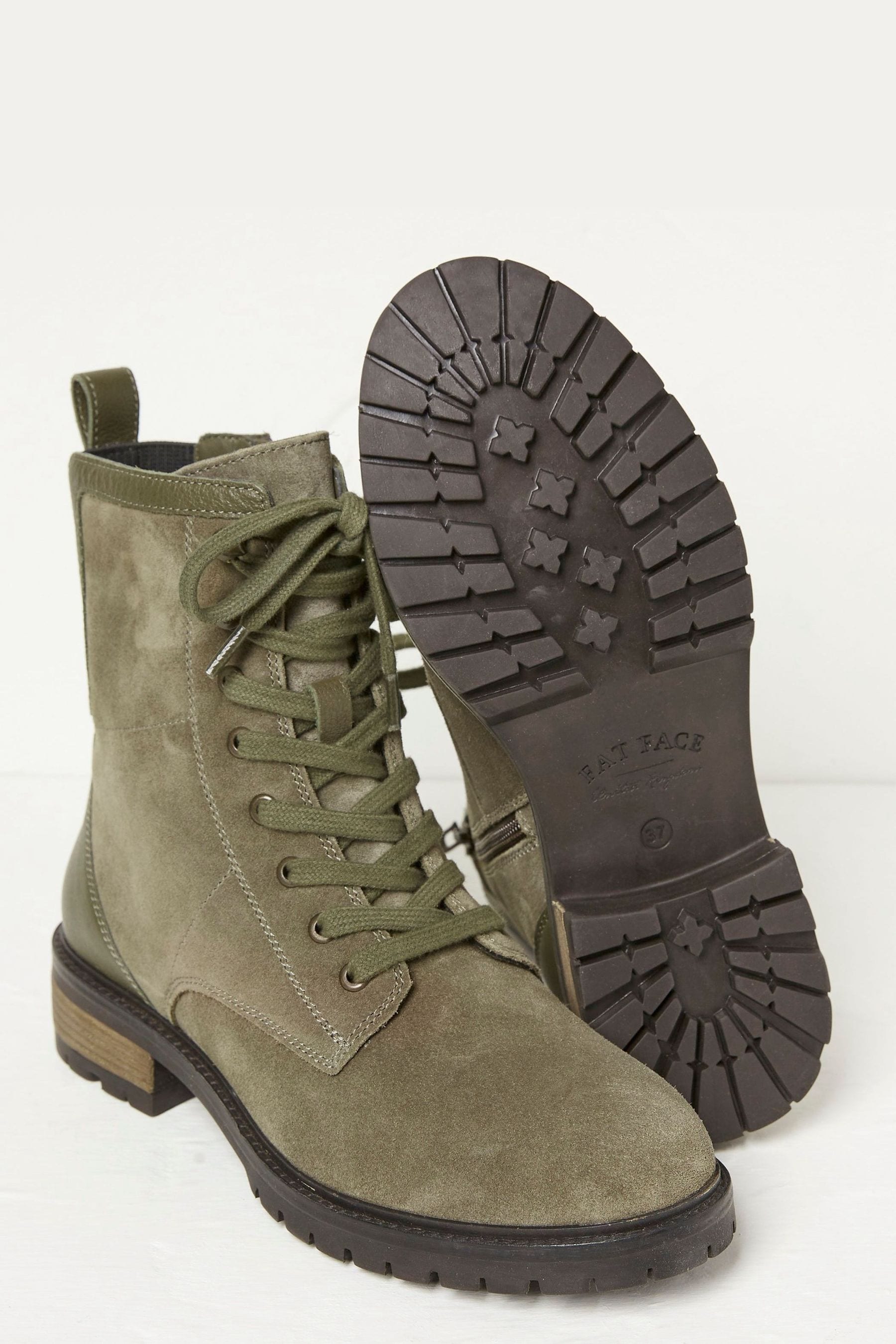 Buy FatFace Green Margot Suede Ankle Hiker Boots from Next Luxembourg